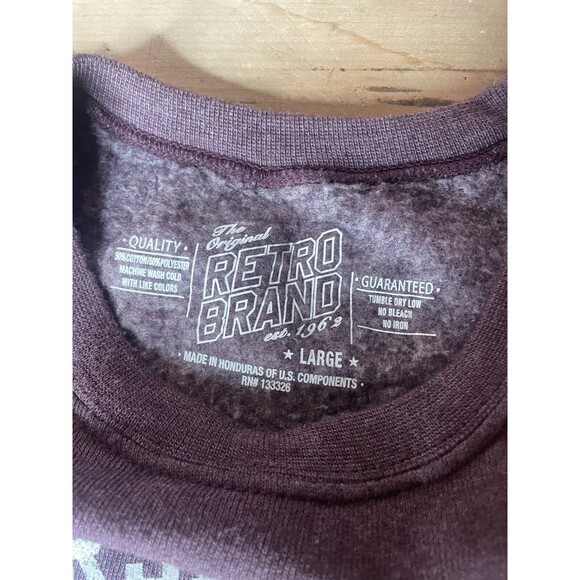 NEW ASU Arizona State Sun Devils Retro Brand Red Crew Neck Sweatshirt Men's L - Picture 4 of 7